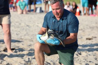 Jeff Corwin Visits with the 
Aquarium's Turtle Rescue Team